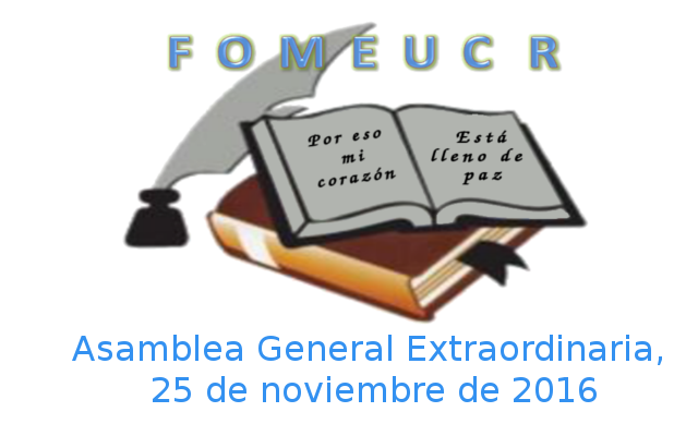 Agenda para la Asamblea General Extraordinaria del 25 de noviembre de 2016